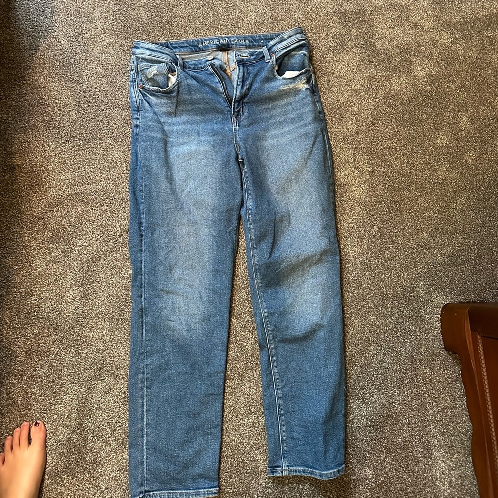 American Eagle Outfitters Light Blue Straight Leg Jeans